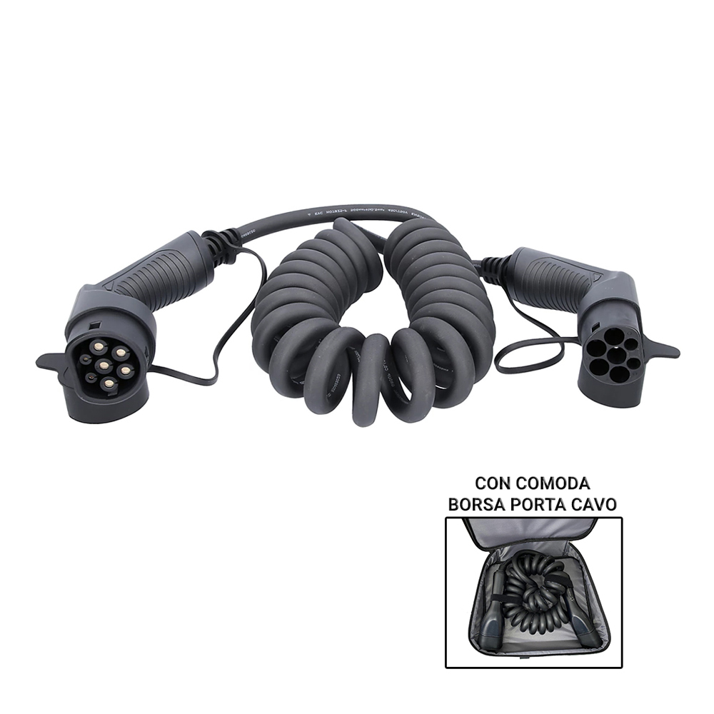 Smartronica Cavo Caricabatterie Auto Elettrica a Spirale